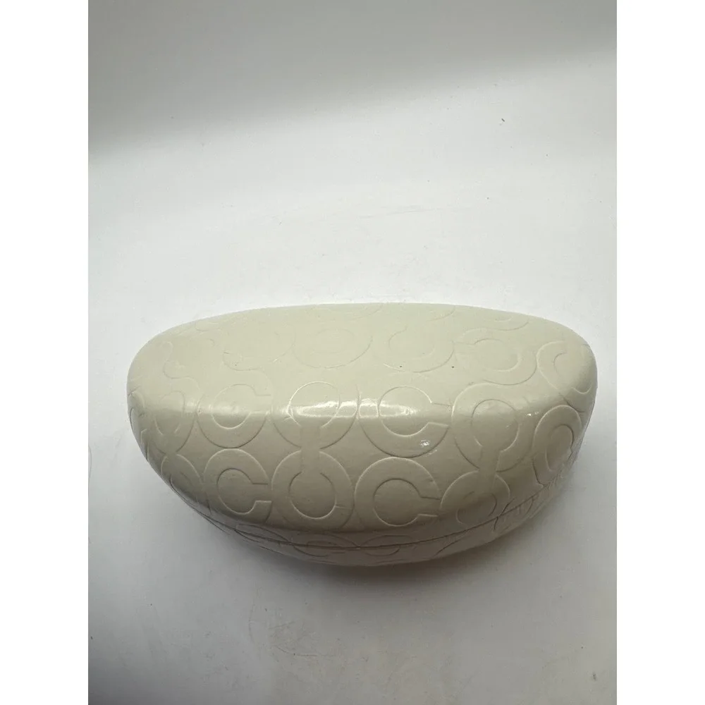 Coach Signature C‎ Monogram Hard Shell Eyeglasses Case Cream